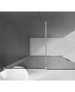 Sprchové dvere MEXEN/S - Velar Sprchová zástena posuvná Walk-in 140 x 200, grafit 8 mm, nikel kartáčovaná 871-140-000-43-97