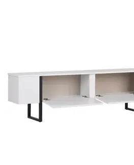 TV stolíky ROME TV stolík na nožičkách, biela/čierna