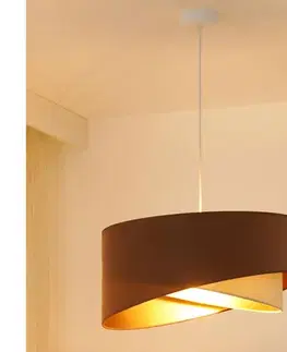 Svietidlá BRILAGI - LED Luster na lanku LYRA 1xE27/15W/230V hnedá/krémová/zlatá 8590828007432