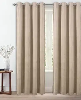 Závesy do spálne Záves na priechodkách ADELA YC12078/240G/M2/46/140X250 béžový