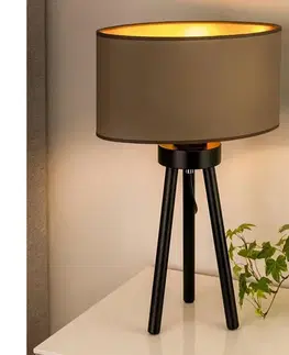 Lampy  - Stolná lampa OVAL VEGAN 1xE27/15W/230V pr. 30 cm béžová 603386