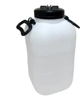 Zavlažovače Kinekus Barel plastový15L šróbovacie veko veko širka hrdla 11,5 cm s rúčkami, biely