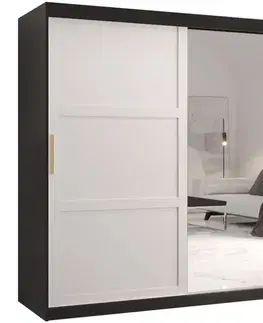 Šatníkové skrine Skriňa Amiro 2 180 čierny/biely