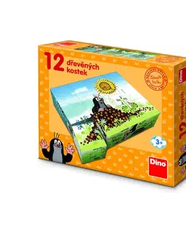 Obrázkové kocky Dino Toys Drevené kocky Krtkov rok 12 Dino