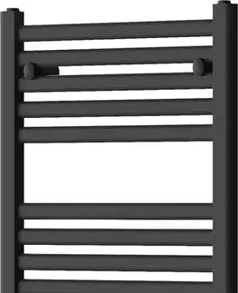 Radiátory do kúpeľne MEXEN - Hades vykurovací rebrík/radiátor 800 x 500 mm, 381 W, čierna W104-0800-500-00-70