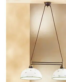 Svietidlá Kolarz 731.82.27 - Luster na lanku NONNA 2xE27/75W/230V zelená 731.82.27