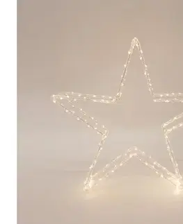 Vianočné dekorácie Eurolamp LED vonkajšia vianočná dekorácia 140xLED/2,1W/230V IP44 teplá biela hviezda 60 cm 600-47902