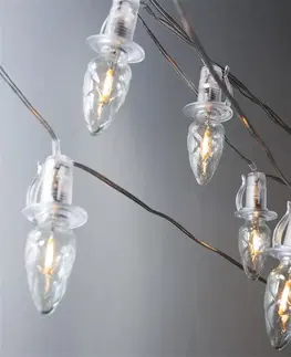 Záhradné lampy Vonkajšie osvetlenie Šiška číra, 20 LED Filament žiarovky, predĺženie