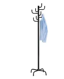 Nemý sluha Kovový vešiak čierna matná, 182 cm
