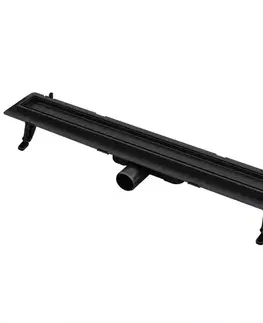 Sprchové kúty Odtokový žľab Duplex čierna Inox 700