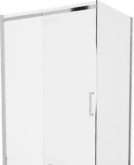 Vane MEXEN/S - Omega sprchovací kút 120x90, transparent, chróm + čierna vanička so sifónom 825-120-090-01-00-4070