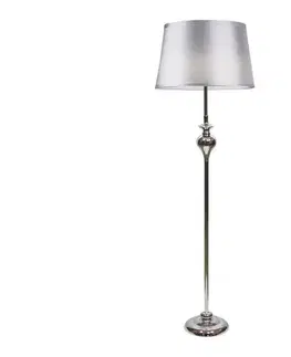 Lampy  Stojacia lampa PRIMA 1xE27/60W/230V strieborná/lesklý chróm 51-03683