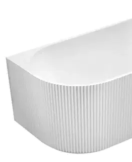 Vane AQUALINE - TIBERA STRIP R rohová stojaca vaňa, 170x80cm, biela E1015G