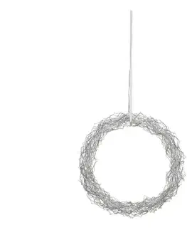 Vianočné dekorácie Markslöjd 703442 - LED vianočná dekorácia JULLE 30xLED/0,03W/3xAA strieborná 703442