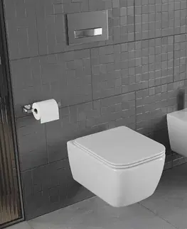 Záchody MEXEN/S - Stella Závesná WC misa vrátane sedátka s slow-slim, duroplast, biela 30680900