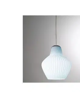 Svietidlá SIRU - Luster na lanku LONDON 1xE27/60W/230V modrá/lesklý chróm benátske sklo LS601-025AMI