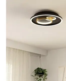 Svietidlá Eglo 901244 - LED stropné svietidlo TIRIOLO LED/14W/230V+LED/8,5W čierne/zlaté 901244