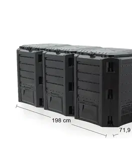 Kompostéry NABBI IKLM1200C záhradný kompostér 1200 l čierna