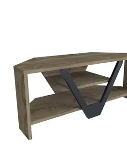 TV stolíky TV stolík Karin - Walnut, Black