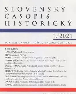 Slovenské a české dejiny Slovenský časopis historický 1/2021 - Kolektív autorov