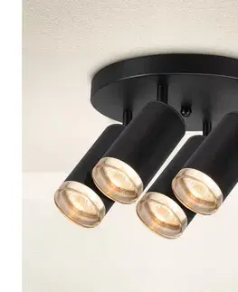 Svietidlá BRILAGI - Kúpeľňové bodové svietidlo SELE AQUA 4xGU10/30W/230V IP44 čierna WO-T7-B-OEM