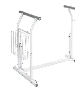 Svietidlá Ridder - Oporné mobilné madlá k WC 66x71,5 cm biele A0110101