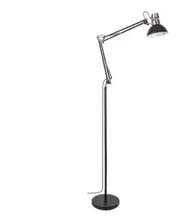 Lampy Rabalux 2196 - Stojacia lampa ARISTEO 1xE27/40W/230V čierna/lesklý chróm 2196