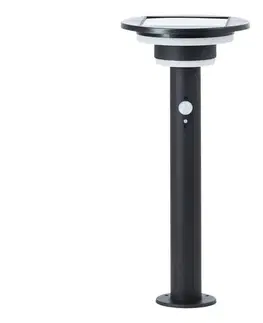 Záhradné lampy Brilliant - LED Solárna lampa so senzorom GARVINA LED/3W/3,7V 45 cm IP44 čierna G40406/06