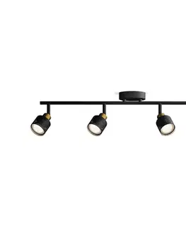 Svietidlá Philips - Bodové svietidlo NIALL 4xGU10/5W/230V čierna/mosadz 8720169300132