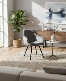 Kuchynské a jedálenské stoličky Signal Stolička LILIA VELVET | sivá
