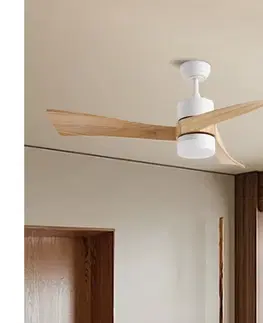 LED osvetlenie ZE - LED stropný látor NATURITO LED/18W/230V Wi-Fi Tuya biela/dub + diaľkové ovládanie ZEV012