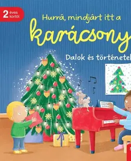 Leporelá, krabičky, puzzle knihy Hurrá, mindjárt itt a karácsony! - Sandra Grimm