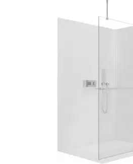 Držadlá k vani CERANO - Sprchová zástěna Walk-in Onyx Top Round L/P - 10 mm - kulatá vzpěra + polička/držák na ručníky - chrom, transparentní sklo - 160x200  CER-8050BD785927