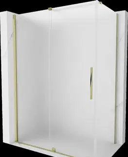 Sprchovacie kúty MEXEN/S - Velár sprchovací kút, posuvné dvere 150 x 80, dekor, zlato 871-150-080-31-50