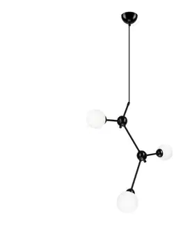 Svietidlá  Luster na lanku ALESSIA BALL 3xG9/5W/230V LM-3.167/CZARNY