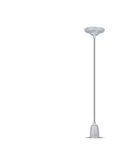 Predlžovacie káble  Napájací kábel 1xE27/60W/230V šedá/porcelán 3808