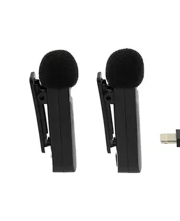 Predlžovacie káble PATONA - SADA 2x Bezdrôtový mikrofón s klipom pre iPhone USB-C 5V PT9875