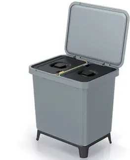 Odpadkové koše NABBI NKS30W2 odpadkový kôš na triedený odpad 20 l svetlosivá