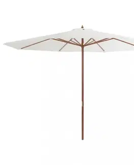 Slnečníky Slnečník Ø 350 cm látka / drevo Dekorhome