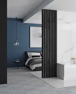 Sprchové dvere REA - Skladacia vaňová zástena Agat-3 120 BRUSH GOLD REA-W2501
