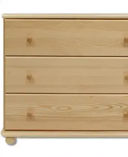 Komody do spálne Komoda z Borovice KD106 surová