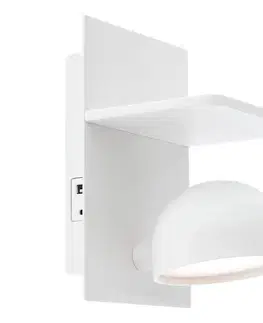 Svietidlá Redo 01-3491 - LED Nástenné bodové svietidlo SEIBI LED/7W/230V USB CRI 90 biela 01-3491