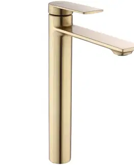 Kúpeľňové batérie REA - Umývadlová batéria STORM GOLD BRUSH vysoká REA-B7962