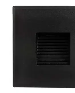 Svietidlá Greenlux Vonkajšie schodiskové svietidlo DECENTLY LED/1,5W/230V IP44 čierna 