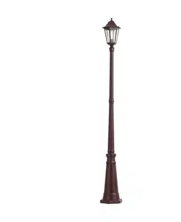 Vonkajšie svietidlá Klasická vonkajšia lampa tmavočervená 213 cm IP44 - Havana