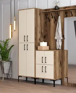 Predsieňové steny Predsieňová stena Berlin ABC - Walnut, Cream