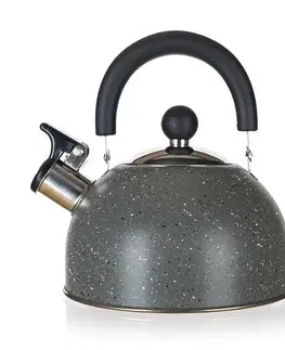 Čajníky a čajové kanvice Banquet Nehrdzavejúca kanvice GRANITE Brown, 1,7 l, sivá