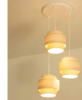 Svietidlá BRILAGI - Závesný luster na lanku RESNA 3xE27/60W/230V priemer 45 cm béžový H0368
