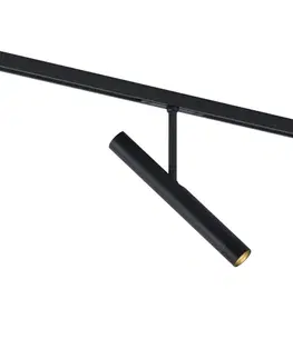 Koľajnicové svetelné systémy Moderný reflektor čierny pre 1-fázový koľajnicový systém - Slimline Avery