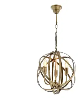 Svietidlá  Luster na reťazi IRONBALL 3xE27/40W/230V zlatý 683AVN1393